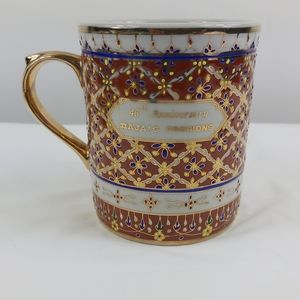 - CERAMIC goldtone painted cup Raja's fashion